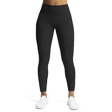 Aoxjox High Waisted Workout Leggings for Women Scrunch Tummy Control Luna Buttery Soft Yoga Pants 26" (Black, Large)