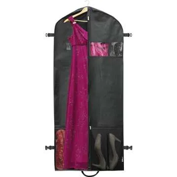 Simple Houseware 60-Inch Heavy Duty Garment Bag with Pockets for Suits, Tuxedos, Dresses, Coats