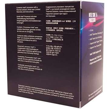 Intel Core i5-8400 Desktop Processor 6 Cores up to 4.0 GHz LGA 1151 300 Series 65W