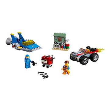 LEGO The Movie 2 Emmet and Benny’s ‘Build and Fix’ Workshop; 70821 Action Car and Spaceship Play Transportation Building Kit for Kids (117 Pieces)