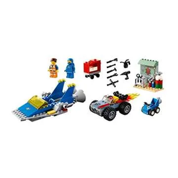 LEGO The Movie 2 Emmet and Benny’s ‘Build and Fix’ Workshop; 70821 Action Car and Spaceship Play Transportation Building Kit for Kids (117 Pieces)