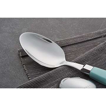 Elegant ANNOVA 24-Piece Silverware Set in Red