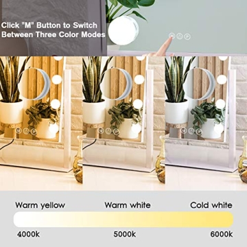 BWLLNI Hollywood Vanity Mirror with Lights and Touch Control