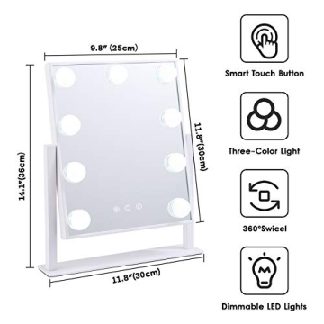 BWLLNI Hollywood Vanity Mirror with Lights and Touch Control