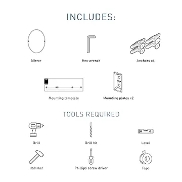 Moen Glenshire Brushed Nickel Oval Bathroom Mirror