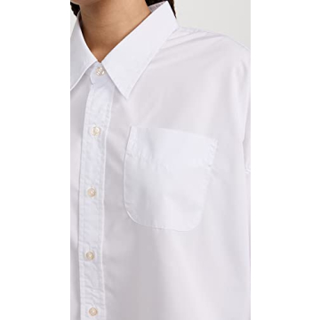 R13 Women's Drop Neck Cropped Shirt for Stylish Comfort