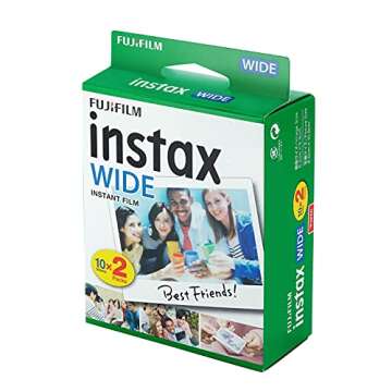 Fujifilm INSTAX Wide Instant Film 8 Pack - 80 Sheets - (White) for Fujifilm Instax Wide Cameras + Fr...