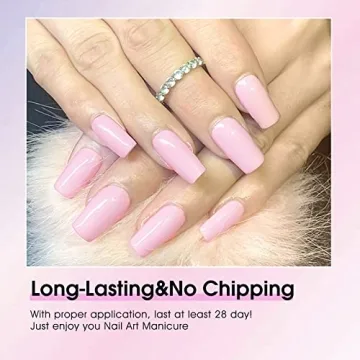 VENALISA Gel Nail Polish, Baby Pink Color Spring Summer Soak Off UV LED Nail Gel Polish Nail Art Starter Manicure Salon DIY at Home