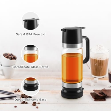 Aelga 12 OZ No Drip Coffee Syrup Dispenser Set