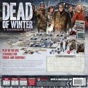 Dead of Winter: Post-Apocalyptic Survival Board Game for 2-5 Players Ages 13+, by Plaid Hat Games