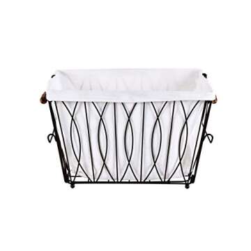 Artesa Verona Collapsible Laundry Cart with Basket, Black Large
