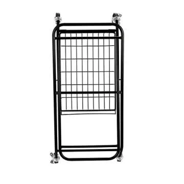 Artesa Verona Collapsible Laundry Cart with Basket, Black Large
