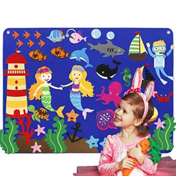 Craftstory Ocean Animals Felt Toys for Kids - 40 Pieces