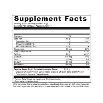 Ancient Nutrition Organic Dark Choc Bone Broth Protein, 18.2 OZ