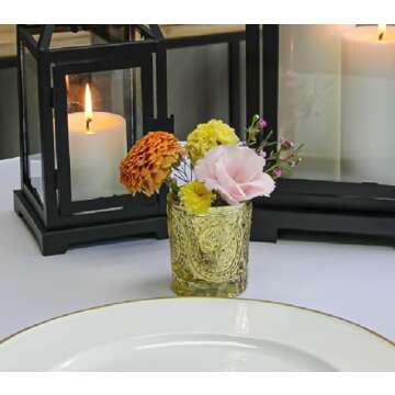 Richland Votive Holders Mercury Primrose Wedding Event Candle Glow Metallic Gold Set of 12