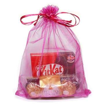 SUNGULF 100pcs Organza Pouch Bag Drawstring 6"x9" 16x22cm Strong Gift Candy Bag Jewelry Party Weddin...