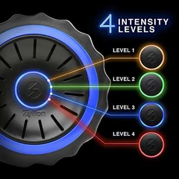 Zyllion Vibrating Foam Roller with 3 Textures for Pain Relief