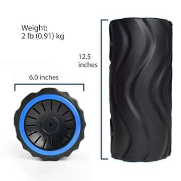 Zyllion Vibrating Foam Roller with 3 Textures for Pain Relief