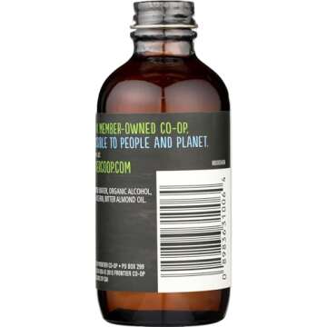 Frontier Co-op Organic Almond Extract, 4 Ounce Glass Jar, Warm Sugar-free Vegan Flavor for Desserts,...