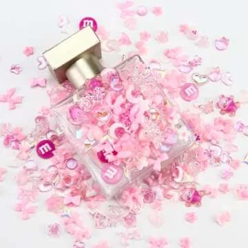 Briskbloom 320PCS Pink Assorted Mix 3D Nail Charms, Cute Resin Charms for Acrylic Nail Decoration DIY Crafts, Flatback Kawaii Y2K Heart Star Bow Flower Embellishments