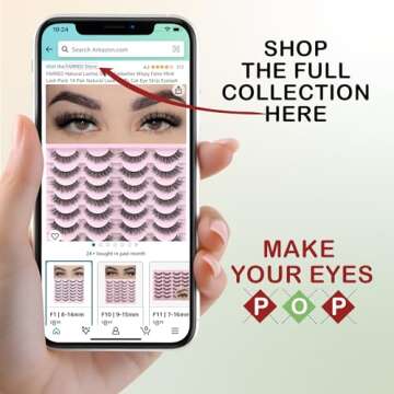 FARRED Mink Lashes Fluffy Eyelashes Natural Look Short Wispy Eye lash Natural False Eyelash 14 Pairs Faux Mink Strip Lashes Pack for Daily Makeup (F6 | 11-17mm)