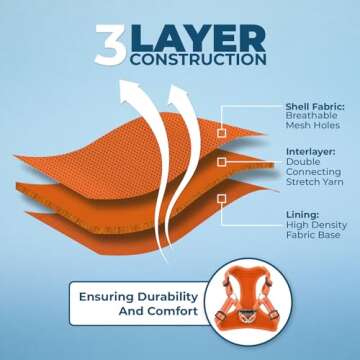 Voyager Adjustable Dog Harness with Reflective Stripes - Comfort & Safety