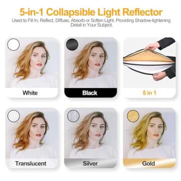 EMART Softbox Lighting Kit, 24"x24" Soft Box Lights Photography Accessories with 5500K E27 CFL Light Bulbs, Professional Camera Photography Lighting Kit for Studio Video Recording, Filming, Podcast