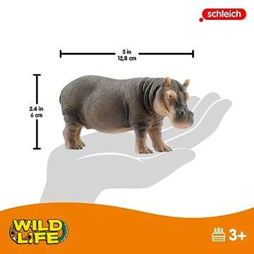 Schleich Realistic Hippopotamus Figurine for Kids and Learning