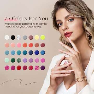 ROSALIND Gel Nail Polish Set - 35 Colors for Stunning Nail Art