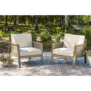 Stylish Outdoor Eucalyptus Lounge Chairs Set