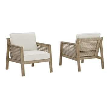 Stylish Outdoor Eucalyptus Lounge Chairs Set