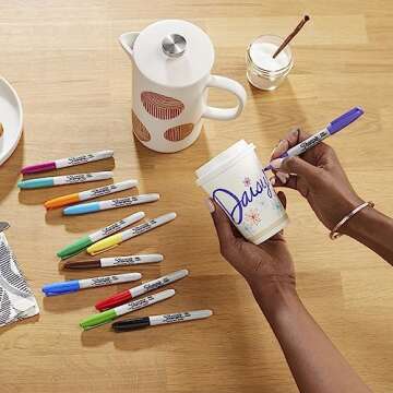 SHARPIE Color Burst Permanent Markers, Fine Point, Assorted, 24 Pack (1949557)