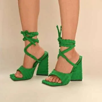 Stylish Bapolee Lace-up Heeled Sandals for Women