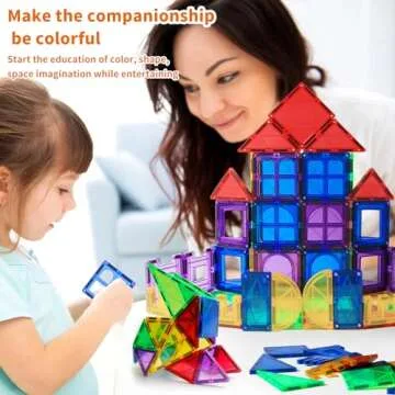 MAGBLOCK Magnetic Tiles Toys for Kids, 66PCS 3D Magnet Tile Building Blocks Construction Educational STEM Toys for Toddlers, Magnetic Blocks Learning Toys Gift for 3+ Year Old Boys and Girls