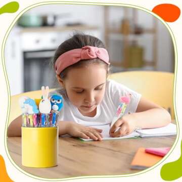 Humyoun 12 Pcs Multicolor Pen in One 4 in 1 Cute Pens Multicolor Fun Ballpoint Pen Colored Pens for Kids Mini Pens for Office Back to School Supplies Students Gift (Classic Style)