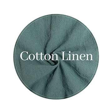 Yeokou Women's Casual Summer Cotton Linen Rompers Overalls Jumpsuit Shorts(DarkGreen-M)