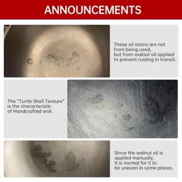 Wangyuanji Cast Iron Wok 13.4 inch for All Cooktops