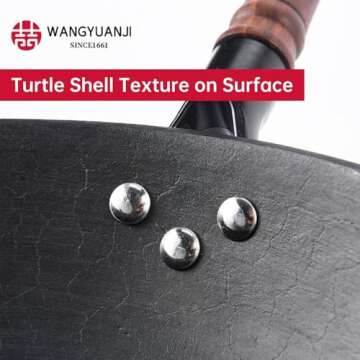 Wangyuanji Cast Iron Wok 13.4 inch for All Cooktops