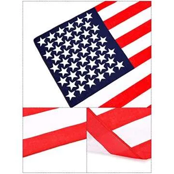 Maxdot American Flag Bandanas USA Flag Headband Kerchief Unisex Cowboy Bandanas Patriotic Accessories (3)