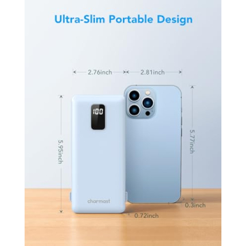 Charmast 10000mAh Portable Charger for Travel