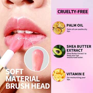 KIMUSE Sheer Lip Oil - Glossy, Hydrating, & Vegan Lip Care