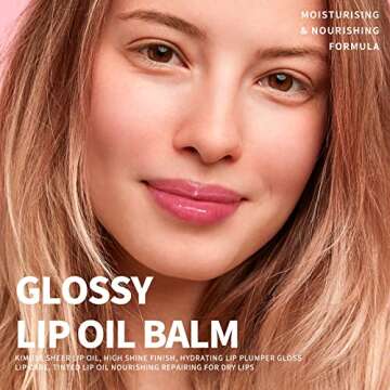 KIMUSE Sheer Lip Oil - Glossy, Hydrating, & Vegan Lip Care