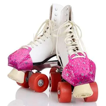 SATINIOR 6 Pieces Toe Cap Guards Protectors Toe Guards Roller Skates PVC Skate Toe Caps Roller Toe Guards for Quad Roller Skates, Black White Pink