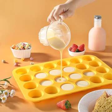 2PCS Silicone Mini Muffin Pan Set, Nonstick Baking Essentials