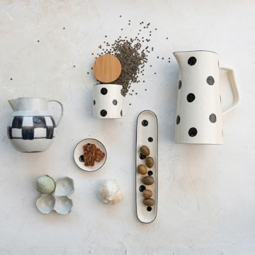 Charming Creative Co-Op Stoneware Pitcher in Blue