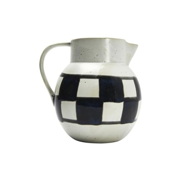 Charming Creative Co-Op Stoneware Pitcher in Blue