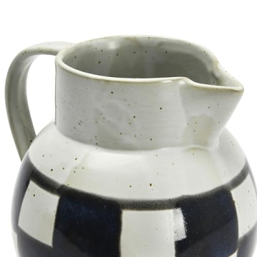 Charming Creative Co-Op Stoneware Pitcher in Blue