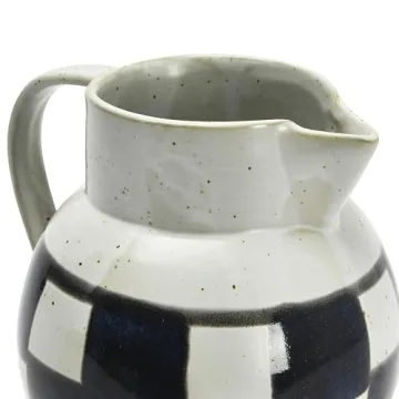 Charming Creative Co-Op Stoneware Pitcher in Blue