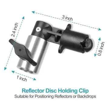 EMART 8.5FT Photography Green Screen Background Reflector Disc Holder Clip with Light Stand for Diffuser, Pop Up Backdrop, Photo, Video Studio, Meeting,Live Streaming, Youtuber