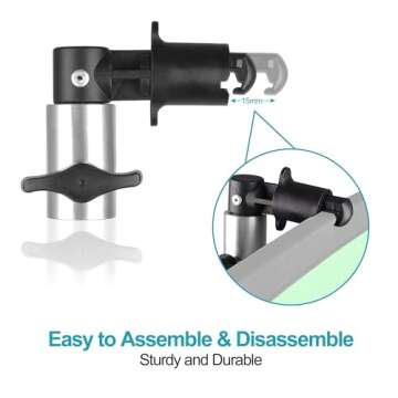 EMART 8.5FT Photography Green Screen Background Reflector Disc Holder Clip with Light Stand for Diffuser, Pop Up Backdrop, Photo, Video Studio, Meeting,Live Streaming, Youtuber
